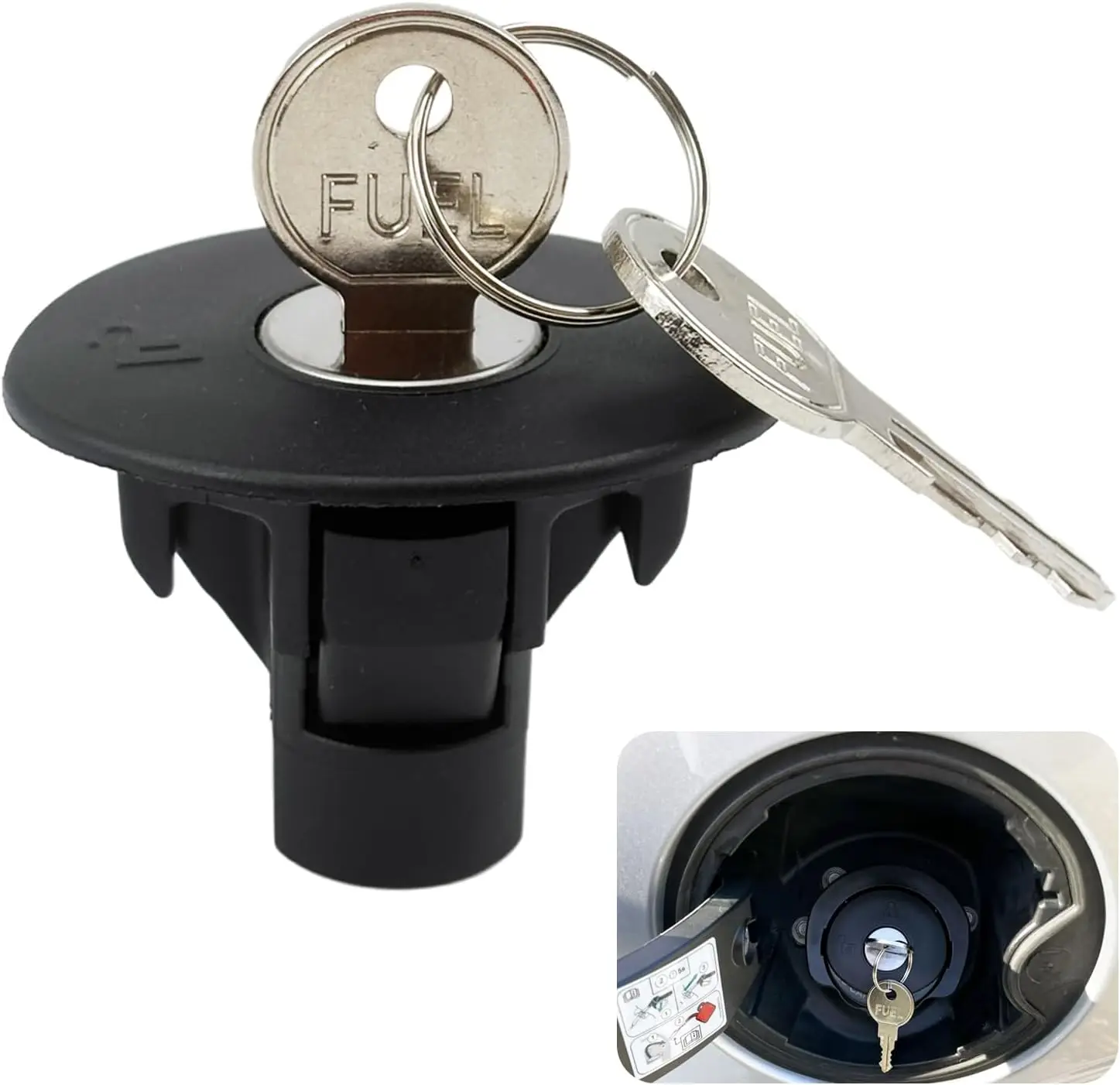 8U5A9C268AC 8U5Z9C268B Lock Fuel Tank Cap & Key For Ford Focus Edge Kuga Fiesta Fusion Mustang Explorer Raptor Lincoln Mercury