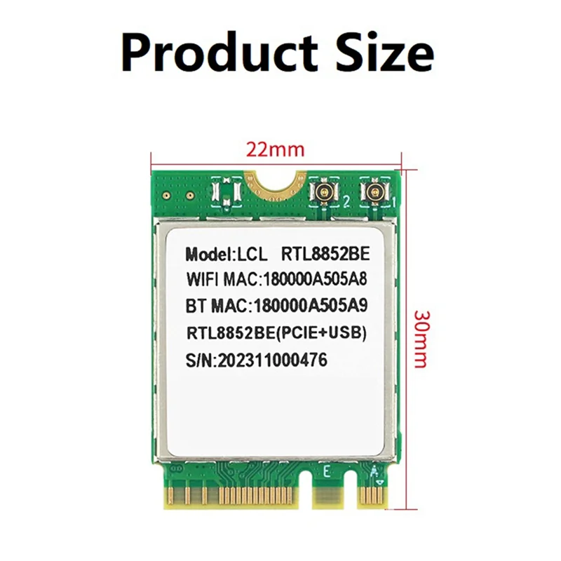 ELECT-For Orange Pi 5 Plus Wireless Network Card Wifi 6 Module For Opi5 Plus 6+Bluetooth Wireless Network Card 5.2 Development B