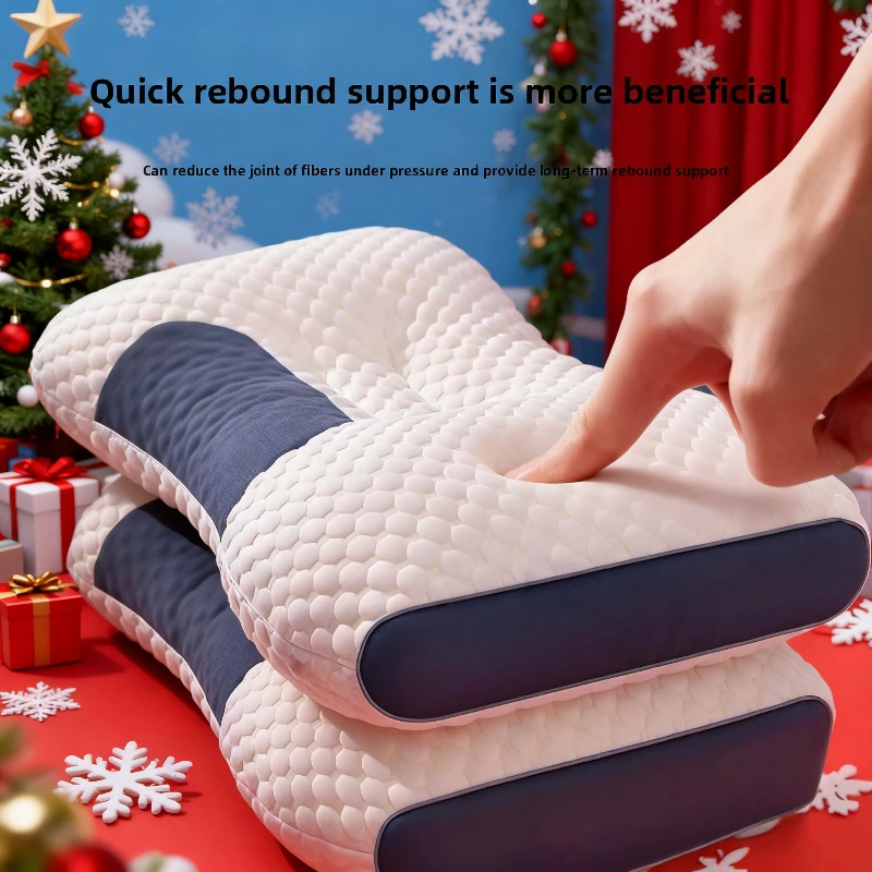 e Non Collapsible Knitted Cotton Pillow Core Adult Pair Hotel Accommodation Household image 3