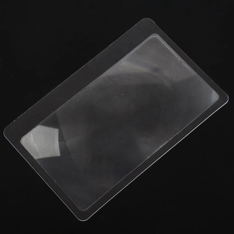 4Pcs 3 X Magnifier Magnification Magnifying Fresnel Pocket Credit Card Size Transparent Magnifying Glass