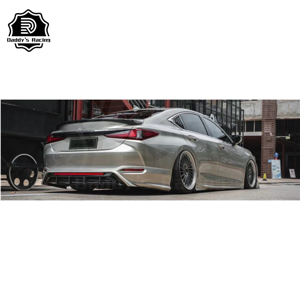 YF Style PU Body Kit Set Fit For Lexus ES Series Front Lip Diffuser With Led Light Side Skirts High Quality