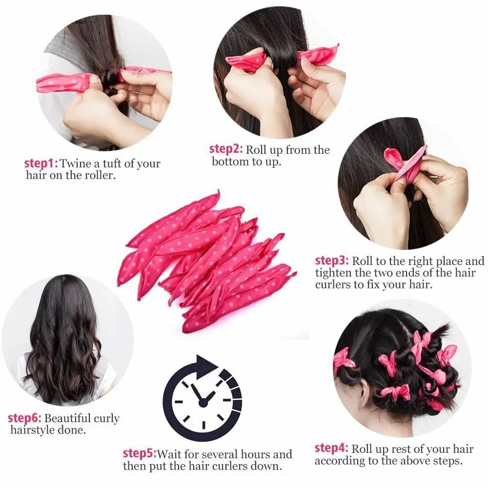 10Pcs Soft Foam Sponge Practical Hair Rollers Styling Tools Hair Curly Wave Hair Curlers