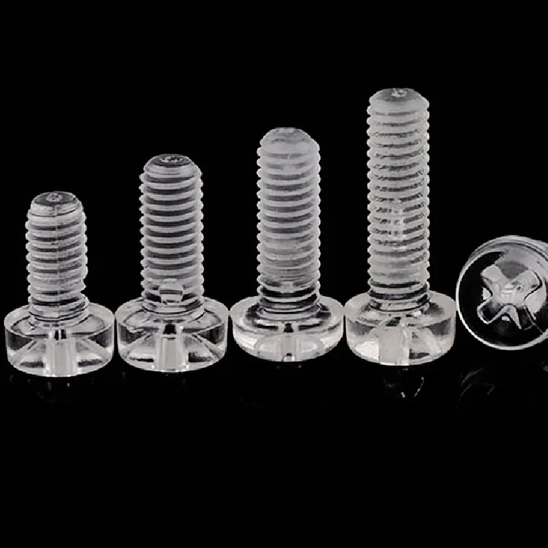 Transparent Yalik cross round head / pan head plastic screw PC plastic screwM3M4M5M6*3 4 5 6 8 10 12 14 15 16 18 20