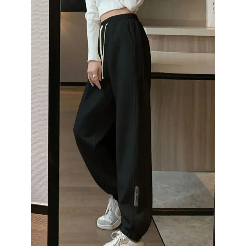 Padded Thick Sweatpants Women Fashion Casual Loose High Waisted Pants Harajuku Streetwear Female Korean Harlem Trousers