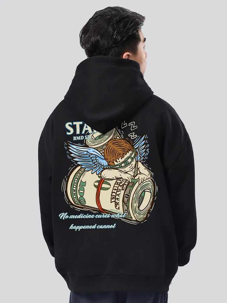 

Деньги с принтом ангела, модная мужская и женская толстовка с капюшоном, осень-зима, повседневная одежда для отдыха на природе, фитнеса, повседневная свободная теплая спортивная одежда