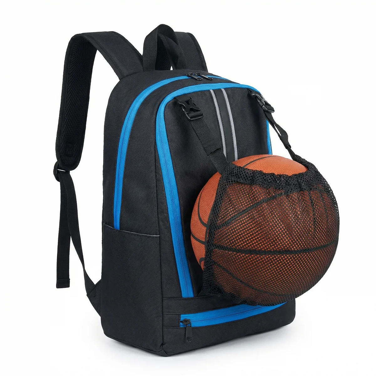 

Lightweight All-in-One Sports Bag, Backpack with Dedicated Shoe & Ball Pockets for Basketball, Perfect for Training and Gym
