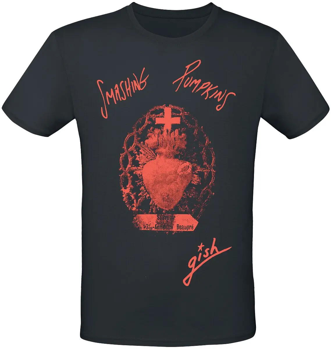 Camiseta Gish Sacred Heart Smashing Pumpkins para hombre y mujer, camiseta gráfica Vintage de banda de Rock y Metal, ropa informal de verano 100% de algodón