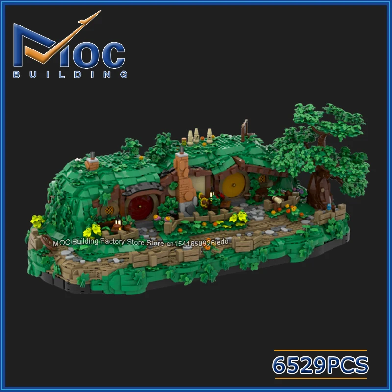 MOC Building Blocks Classic Movie Scene The Shire Series Bagshot Row Bundle Model DIY Assemble Brick Toy Collection Display Gift