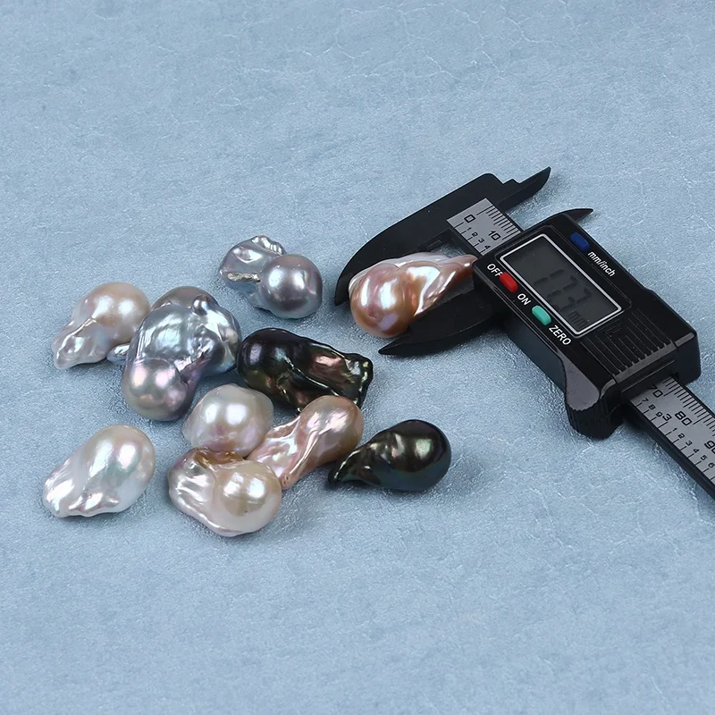 16-19mm White Pink Grey Black Large Baroque Flame Ball Pearls Natural Irregular Shape Freshwater Fireball Loose Pearl