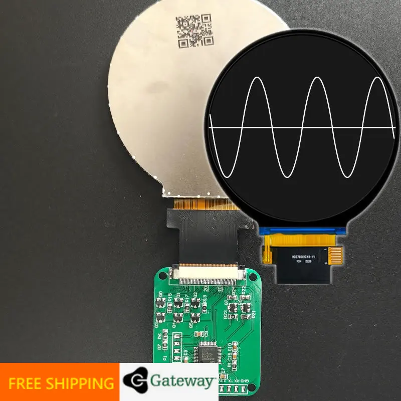 

RGB LCD Screen Serial Port Driver Board, 2.8-inch Circular Screen with A Resolution of 480x480