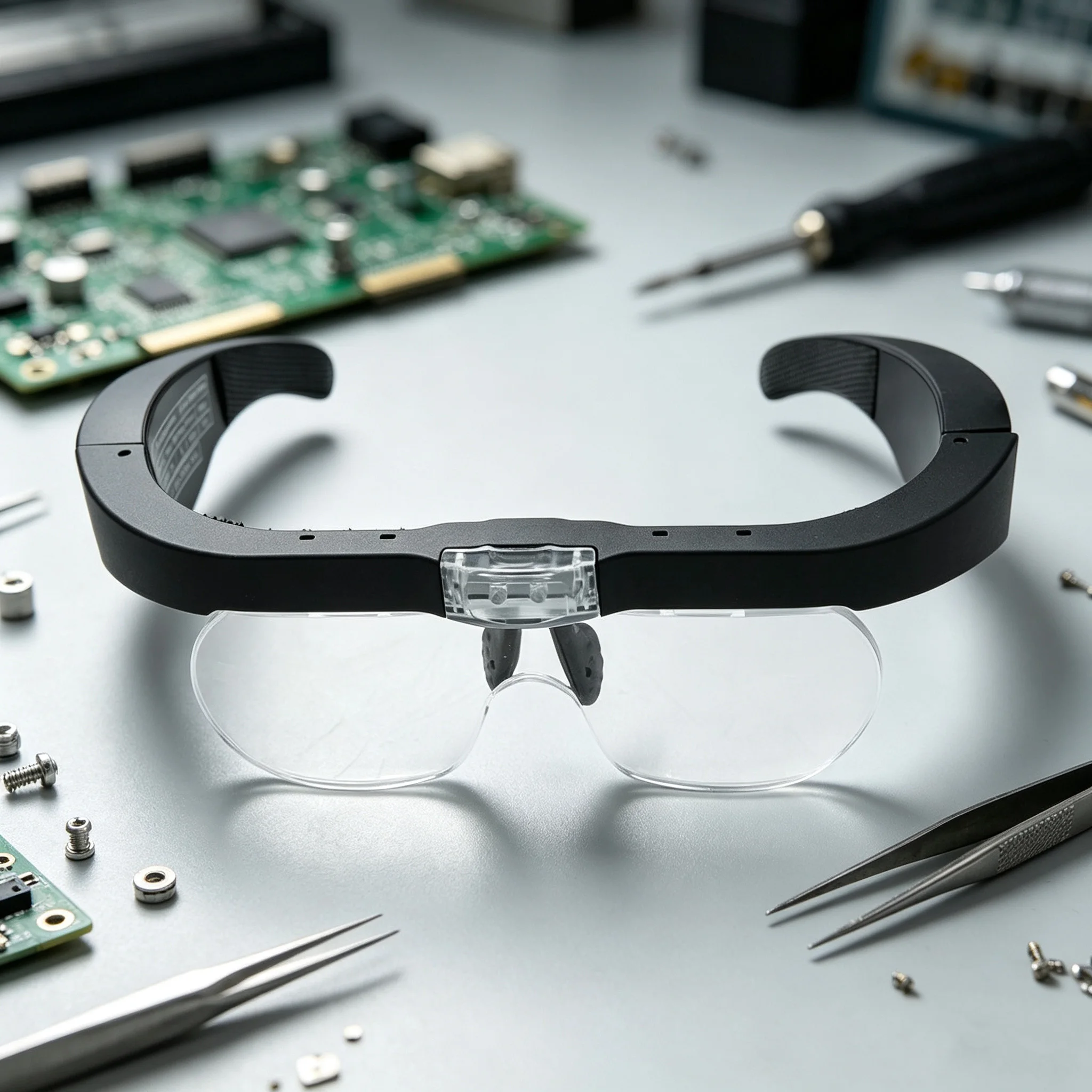Head-mounted Magnifying Glasses With 2 LED Light For Reading Watchmaker Repair USB Rechargeable Magnifier 1.5X 2.5X 3.5X 5.0X