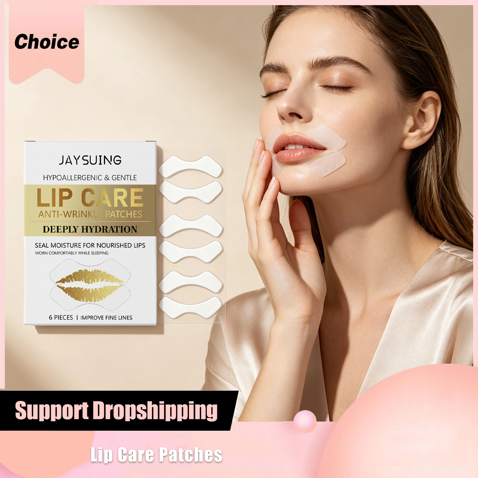 Lip Wrinkle Smoothing Patches Anti Aging Fade Lip Lines Improve Sagging Firming Plump Lips Moisturizes Silicone Gel Lips Patch