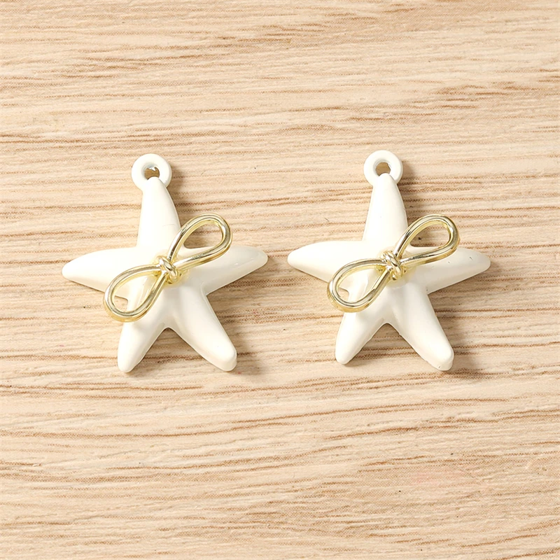 5 Stück 18x20mm Niedliche Bunte Metall-Seestern-Anhänger für die Herstellung von Ohrringen, Anhängern, Halsketten, Armbändern, DIY-Bastelarbeiten, Schmuckzubehör – Detail 9