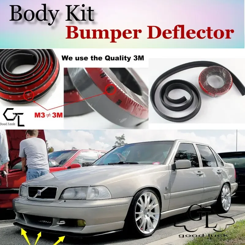 Bumper Lip Deflector Lips For Volvo S70 1996~2019 Front Spoiler Skirt For TopGear Fans Car Tuning View / Body Kit / Strip