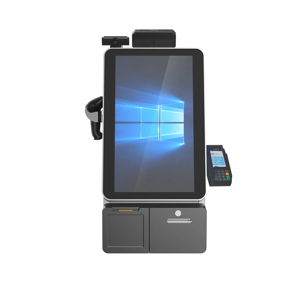 Wholesales Cash Register Stand Self Service Kiosk 15.6 32 Inch Touch Screen Payment Machine