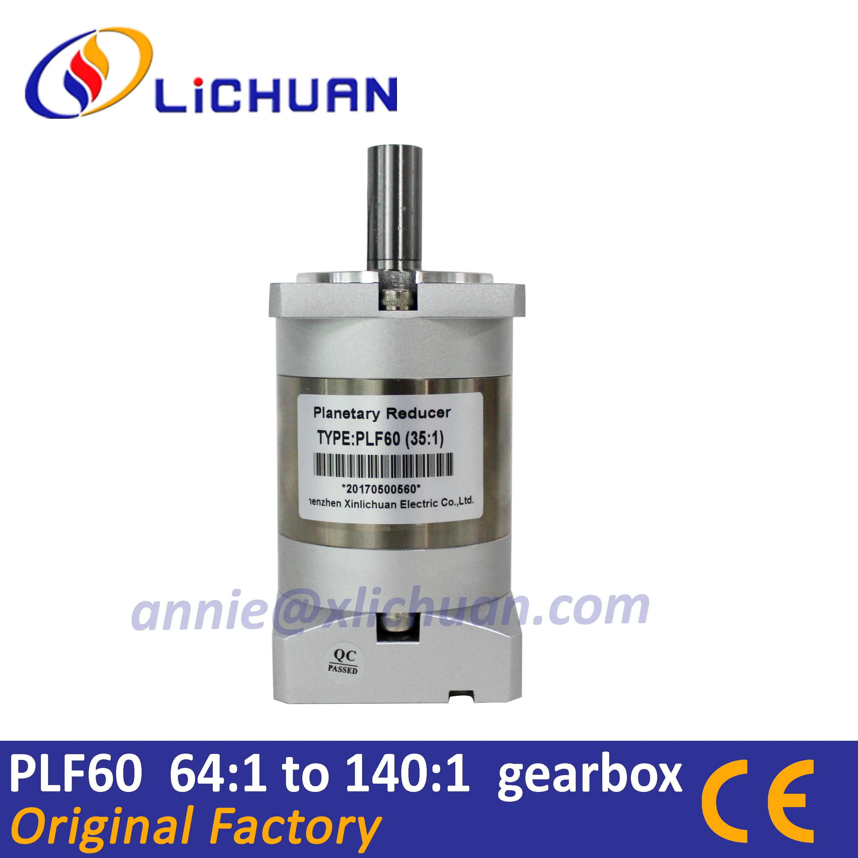 

Lichuan PLF60 third stage 64:1 to 350:1 high precise Planetary Reducer Gearbox for Lichuan servo and stepper system