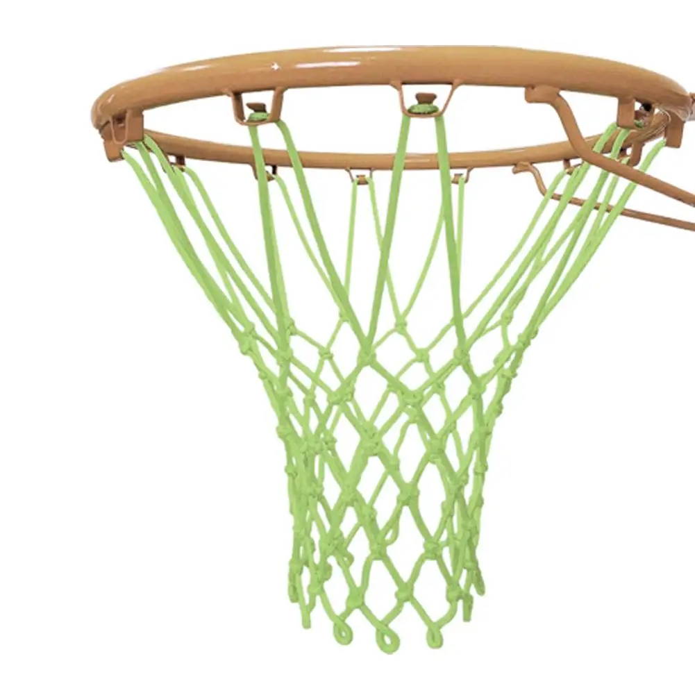 Jaring Basket Lampu Malam Nilon Jaring Ring Basket Bercahaya 45CM 12 Lingkaran Jaring Basket Bertenaga Matahari Portabel Luar Ruangan Bercahaya