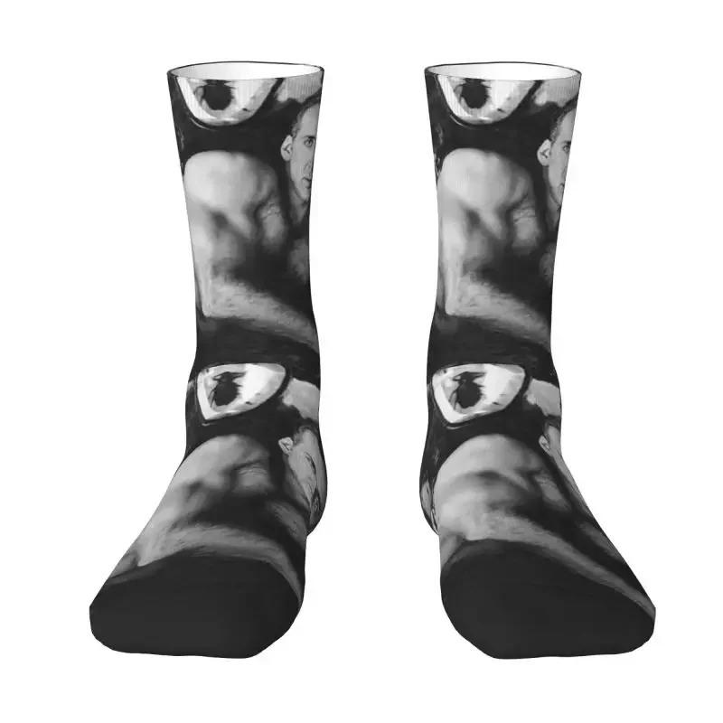 Sexy Nicolas Cage Men Women Crew Socks Unisex Cool 3D Print Dress Socks