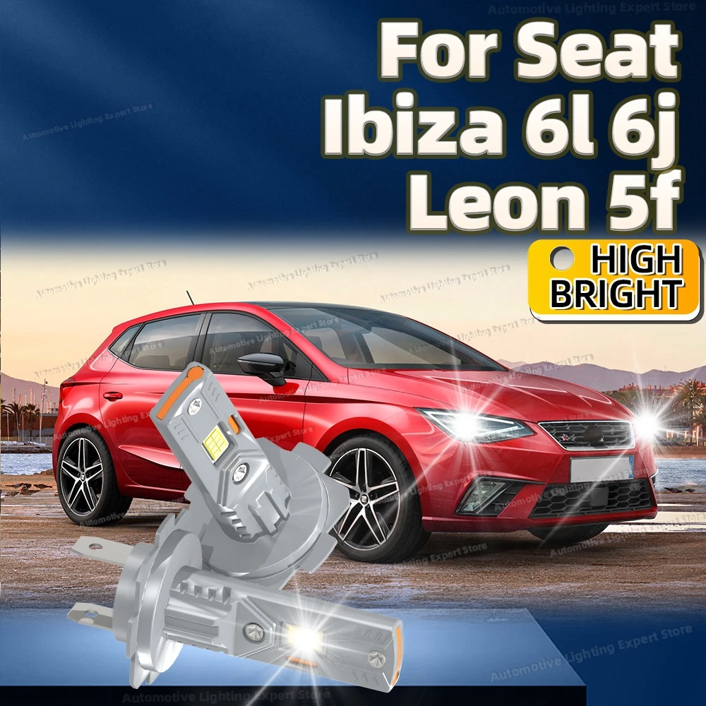 

2 шт. светодиодные автомобильные фары 30000LM ультра яркие мини-лампы CSP беспроводные лампы для фар 6000K для Seat Ibiza 6l 6j Leon 5f