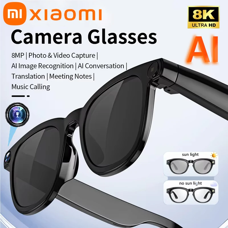�y�Z�[�����zXiaomi �X�}�[�g�O���X AI 8K �J���� Bluetooth �ʘb�����A�V�X�^���g���y�v���[���[�|�󑽋@�\�t�H�g�N���~�b�N HD ���K�l