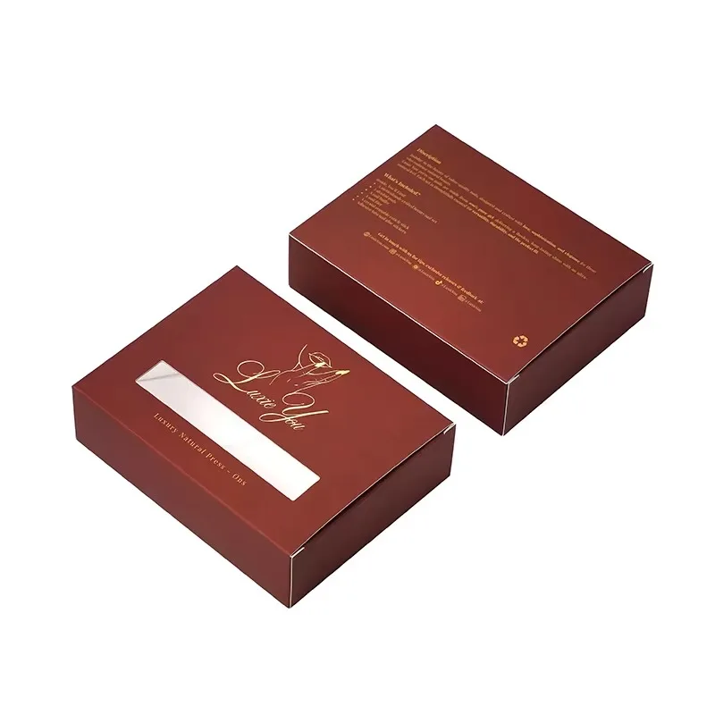 

Custom Paper Window Box｜Red Card Square Box｜Gift Box Packaging｜Eco-Friendly Paper Box