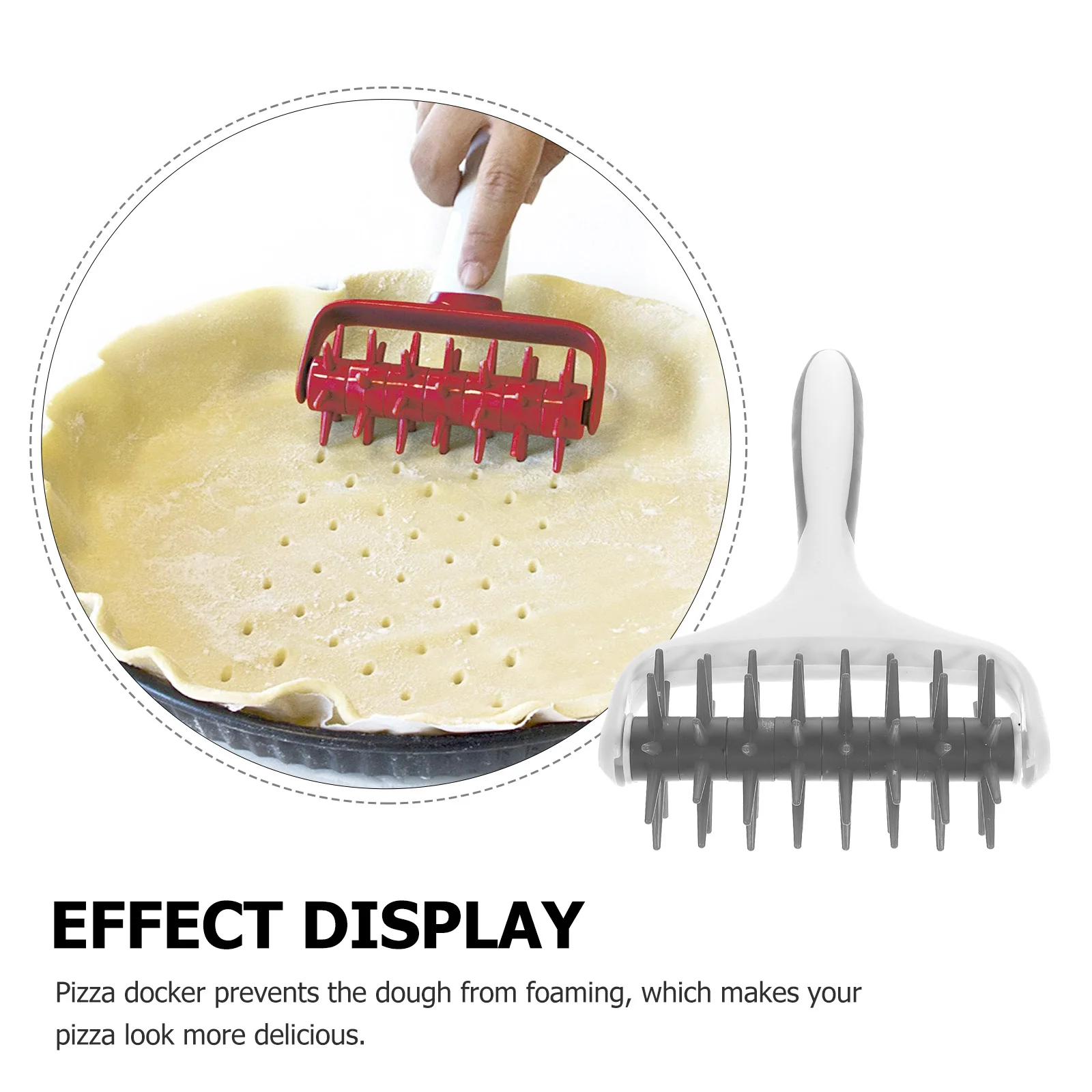 الخبز الأسطوانة العجين دوكر للبيتزا المعجنات فطيرة المطبخ أداة مقبض أملس حتى المسامير غير عصا سهلة الاستخدام توفير العمالة #1
