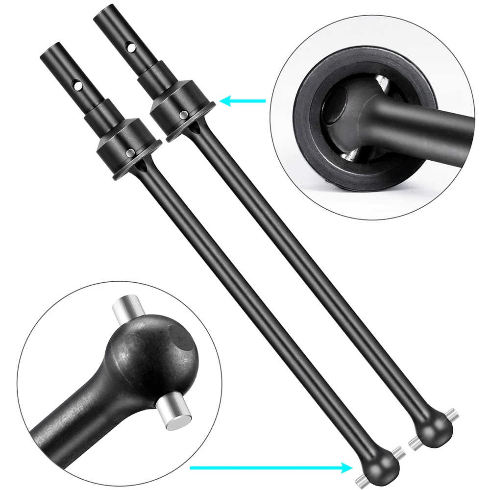 AXSPEED 2Pcs Steel Front Rear CVD Shaft for E-Revo 2.0 86086-4 1/10 RC Car Upgrade Parts
