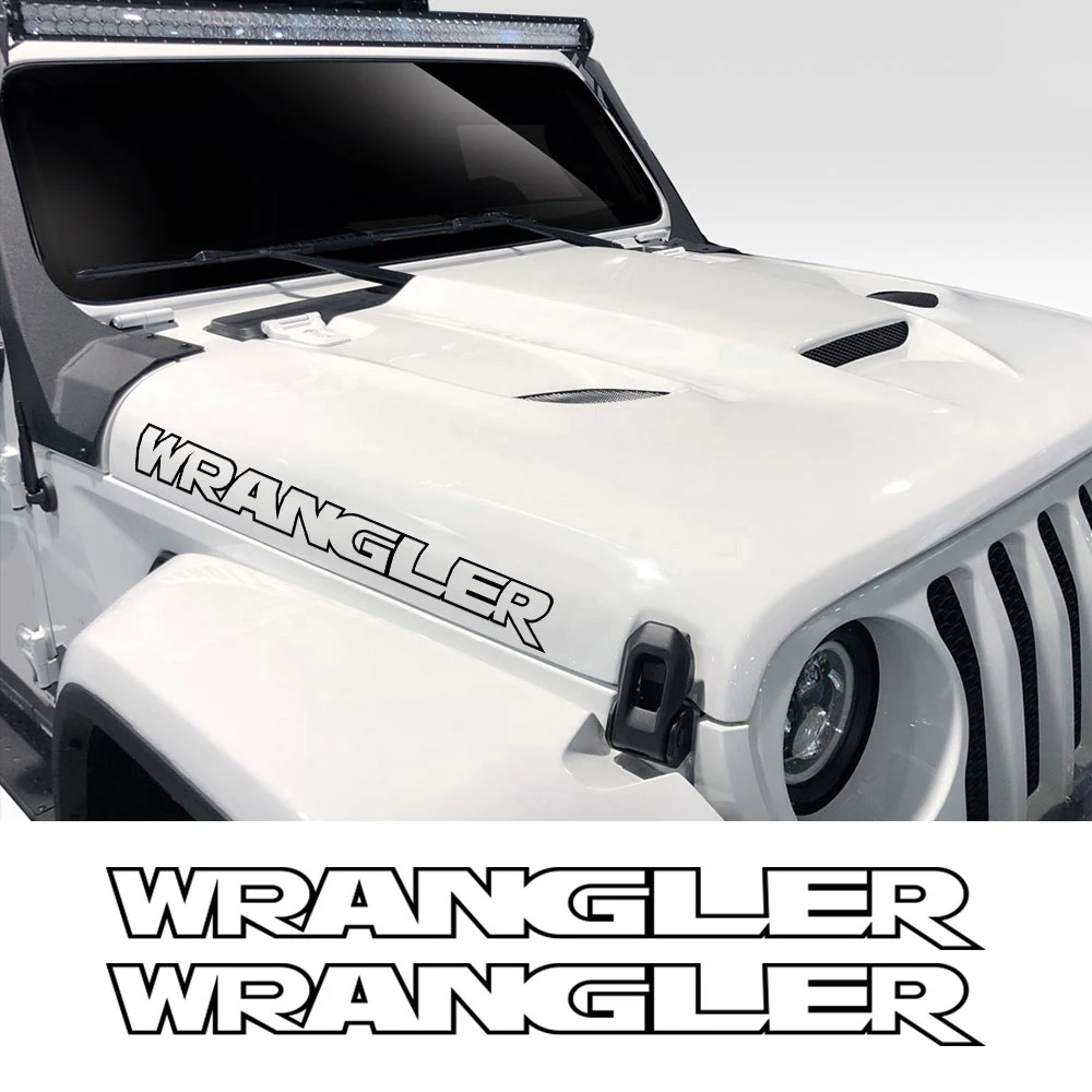 Car Hood Side Stickers For Jeep Wrangler JK JL TJ Unlimited Motor DIY Vinyl Film Bonnet Decals Auto Exterior Tuning Accessories