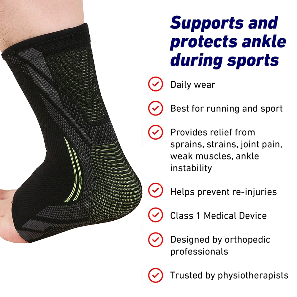 1 PCS Ankle Brace Support Sleeve, Effective Relief for Chronic Ankle,Arthritis,Tendonitis,Plantar Fasciitis,Achilles Tendon Pain