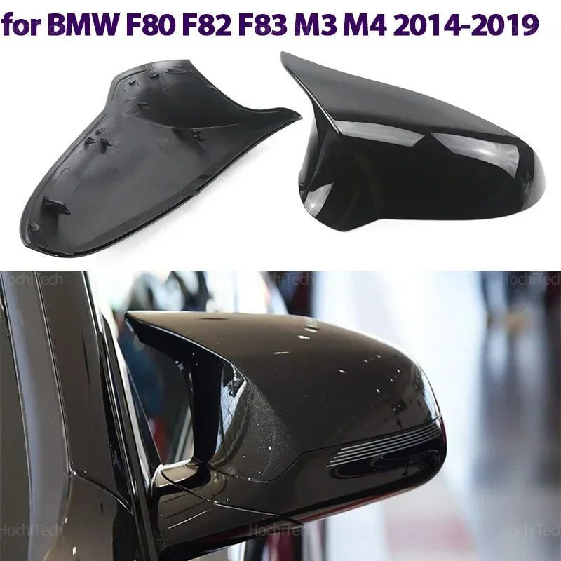 

For BMW F80 F82 F83 M3 M4 2014 2015 2016 2017 2018 2019 Glossy Black Replacement Rearview Side Mirror Covers Cap LHD only