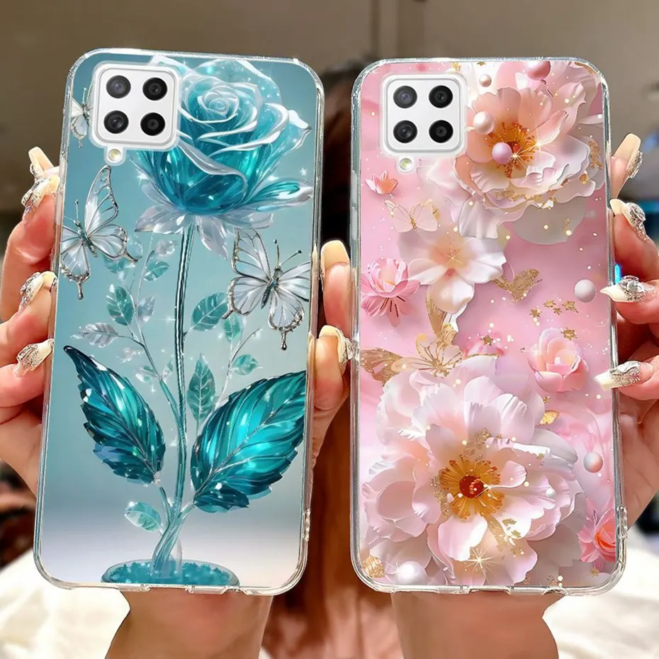 Nette Malerei Telefon Fall Für Samsung Galaxy A22 SM-A225F SM-A226B Weiche Silikon TPU Zurück Abdeckung Für Samsung A22 4G 5G stoßstangen