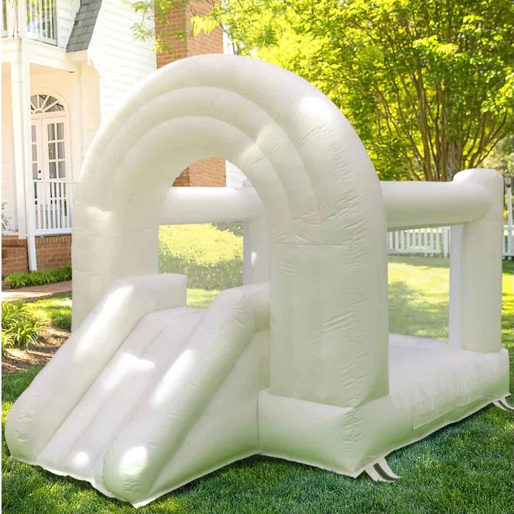 Rainbow Bounce House Inflatable Indoor Bouncy House with Slide for Kids Outdoor Jumping Toys for Backyard Birthday