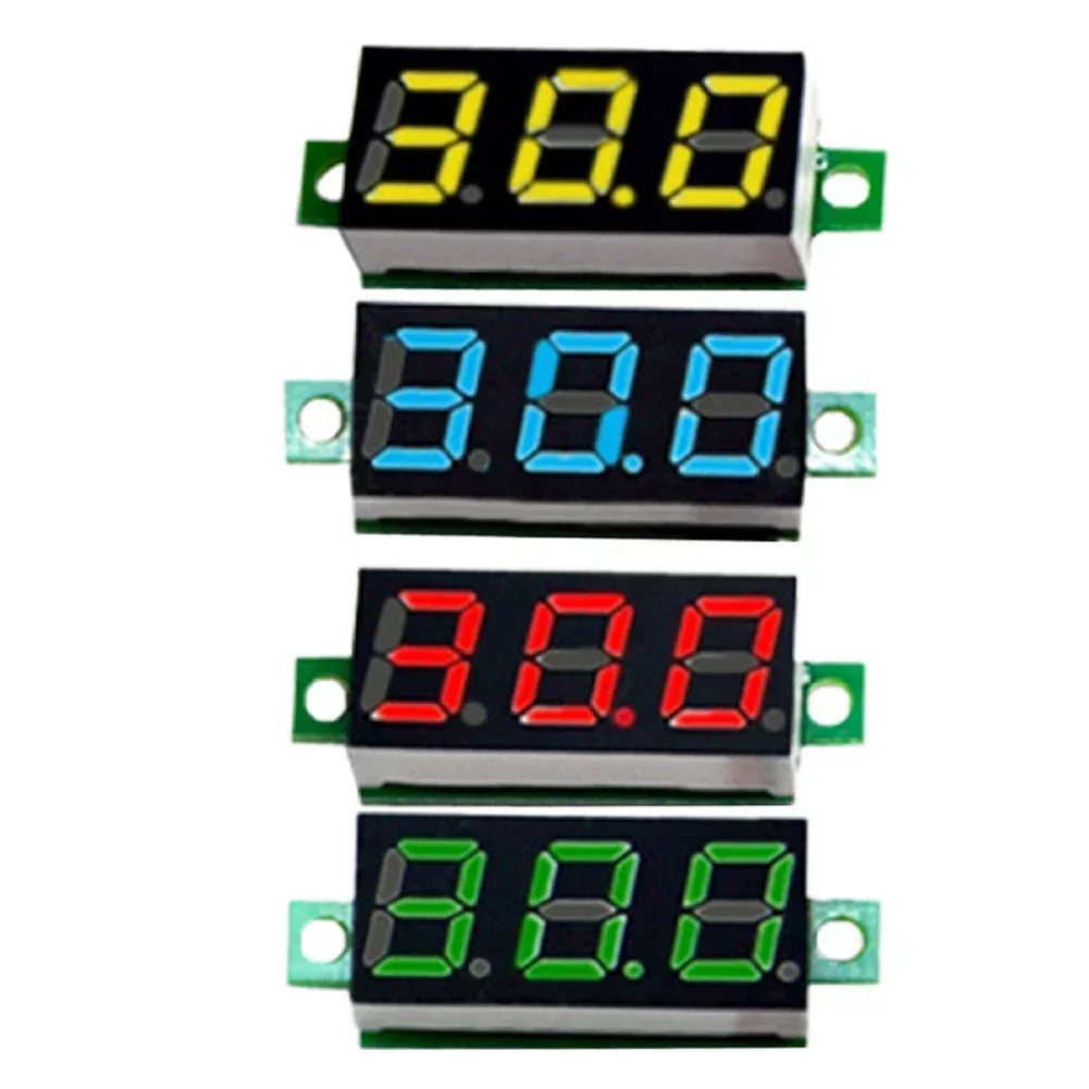 1PC 0.28inch Digital DC Voltmeter Head 3 Wire LED Minimun Digital Voltmeter DC0-100V Reverse Connection Protection