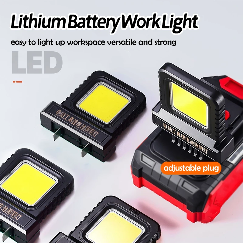 

14 Вт рабочий свет, аксессуары для электроинструментов, детали для Makita 18 В, DeWALT 20 В, для Milwaukee, Bosch, литиевая батарея M18