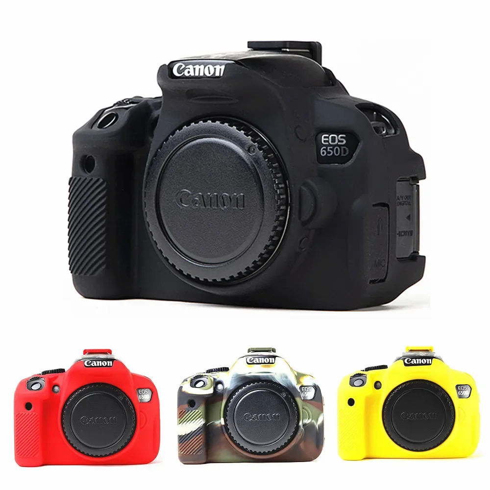 

Silicone Armor Skin Case Body Cover For Canon EOS 650D 700D Kiss X6i X7i Rebel T4i T5i Protector DSLR Camera Bag