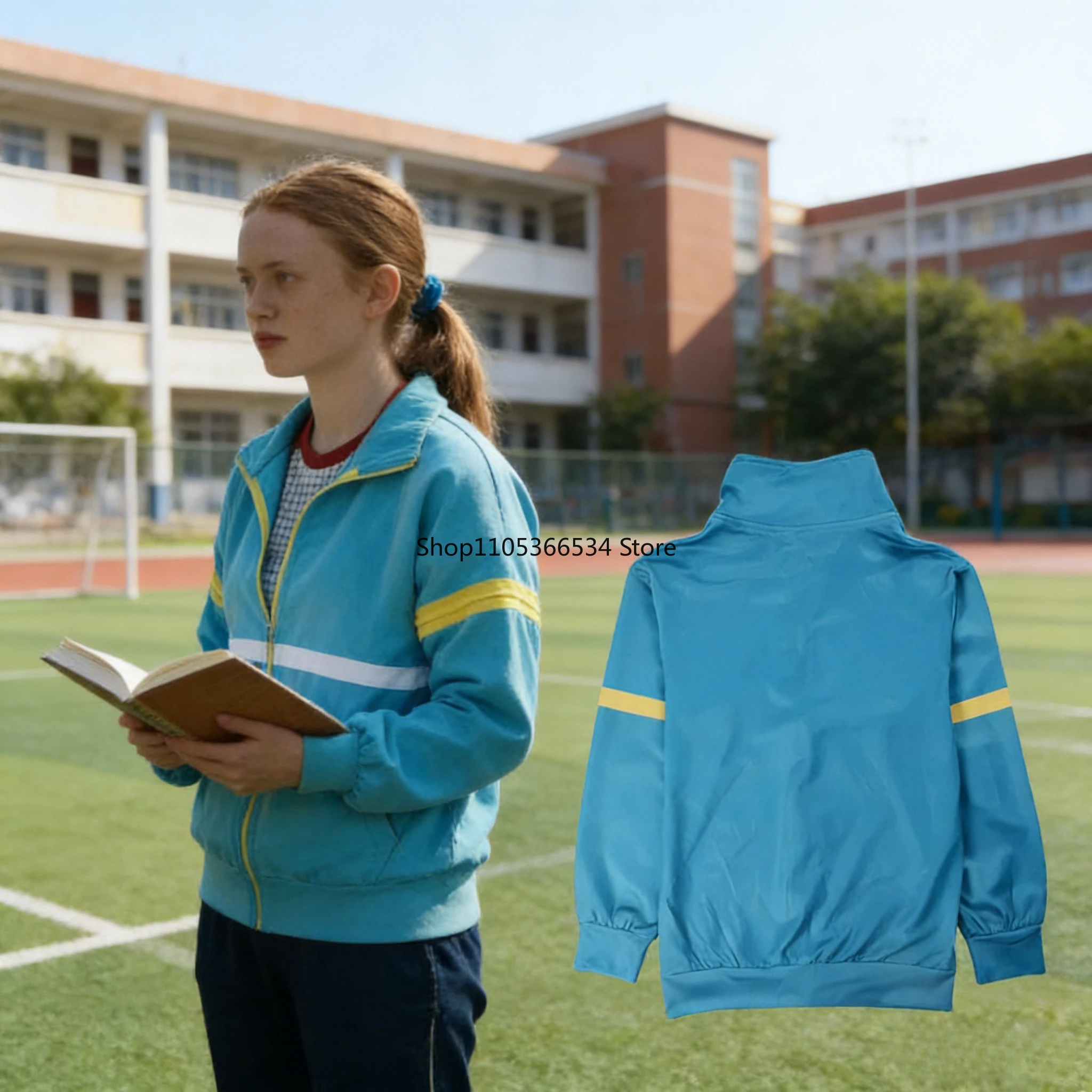 Max Mayfield Cosplay Zip Up Hoodie Kids Halloween Costume Hooded Sweatshirt Jacket for Boys and Girls