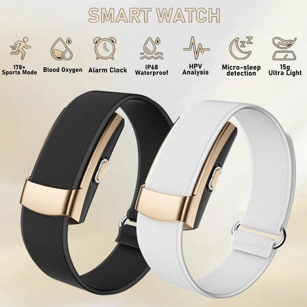 

LIGE New NO Screen Smart Bracelet 24H Emotion Heart Rate Blood Oxygen Monitor Sports Fitness IP68 Waterproof Women Men Wristband