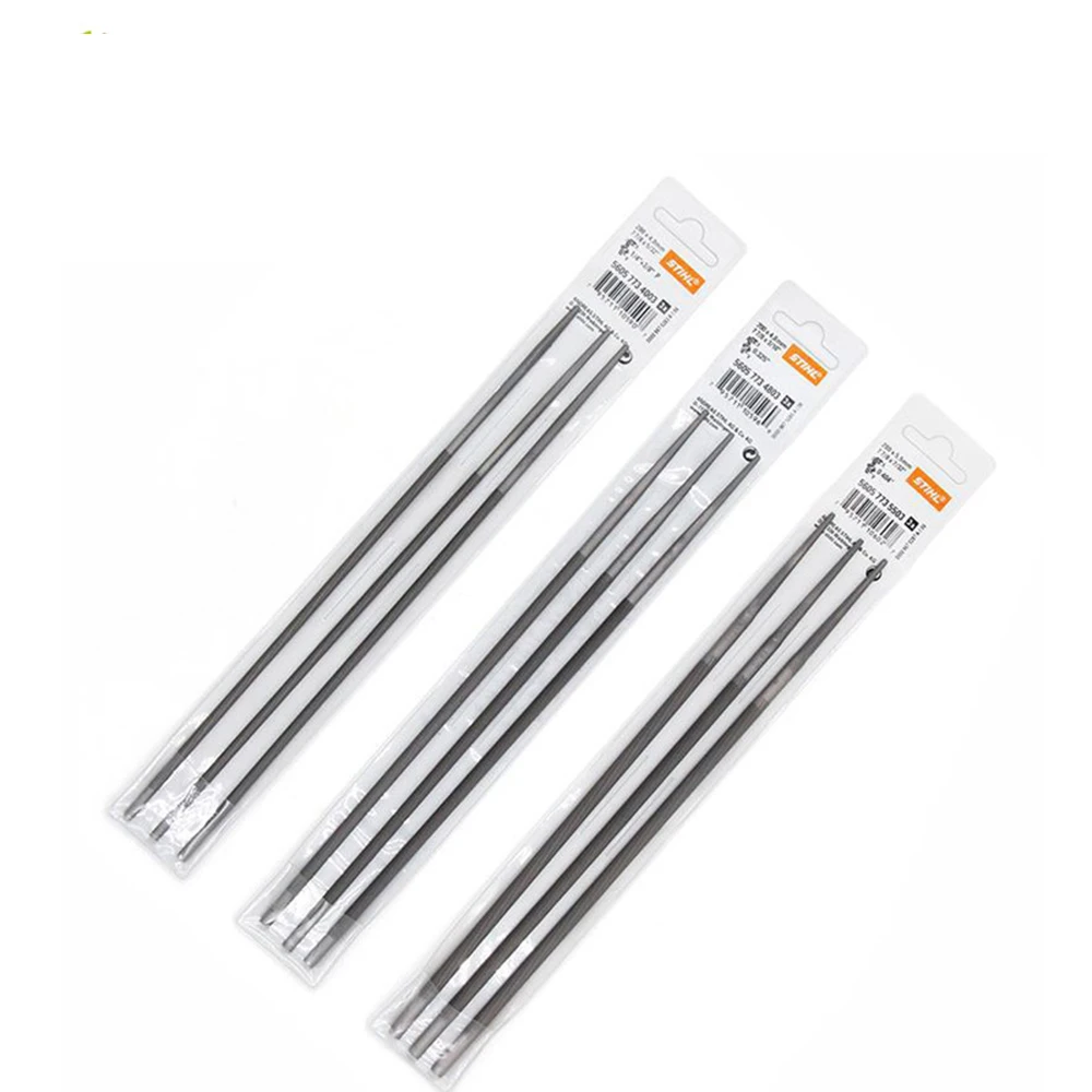 4 4.8 5.5mm Mechanical Chainsaw Sharpening Files with Plastic Handle Woodworking Chain Saw Tool Abrasives Tools Accessories