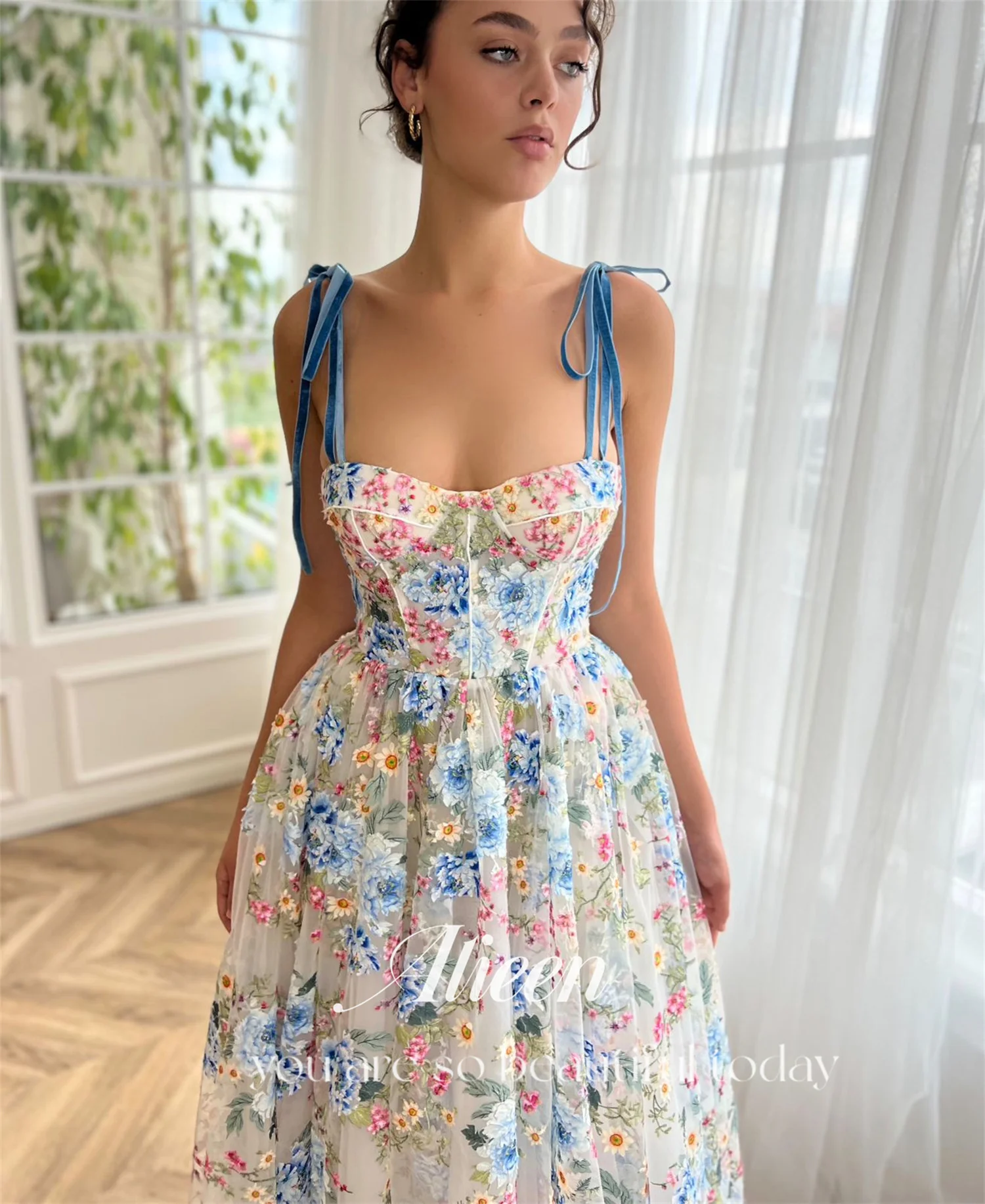 Aileen Flowers Sweetheart Elegant Plus Size Party Dresses for Special Occasions Evening Woman Gala Prom Wedding Dress 2024 Saudi