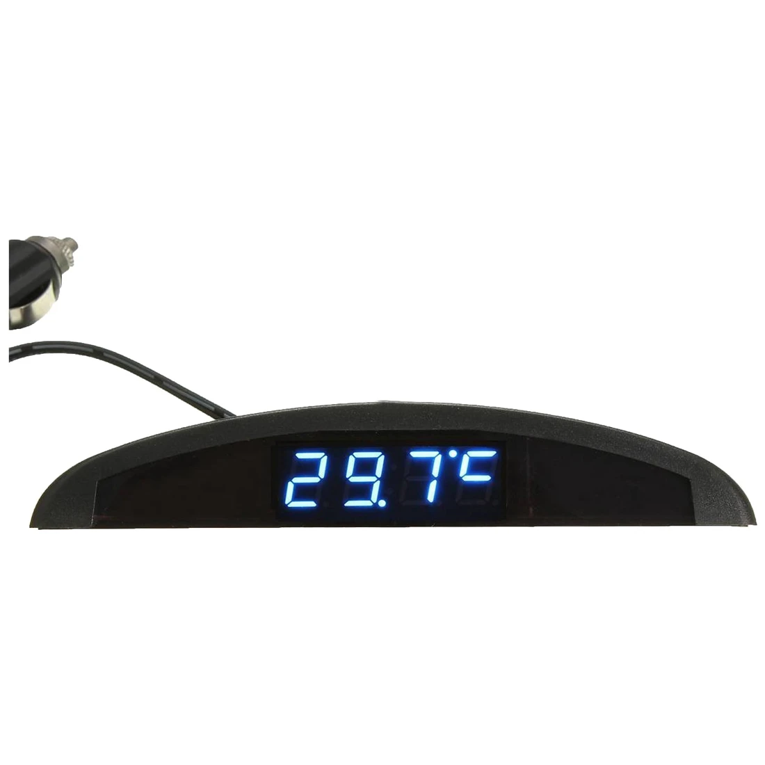 3-in-1 Car 12V Digital LED Voltmeter Voltage Temperature Watch Thermometer,