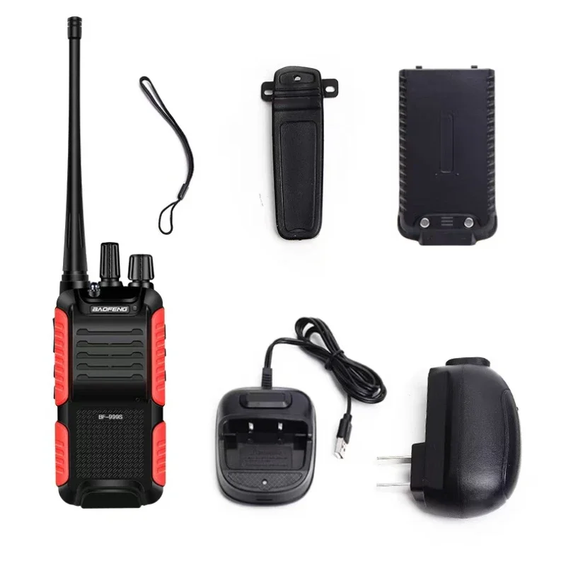 2 Stück Baofeng 5W Transceiver Intercom BF-999S Zwei-Wege-Radio 8W/4800mAh CB FM Serve