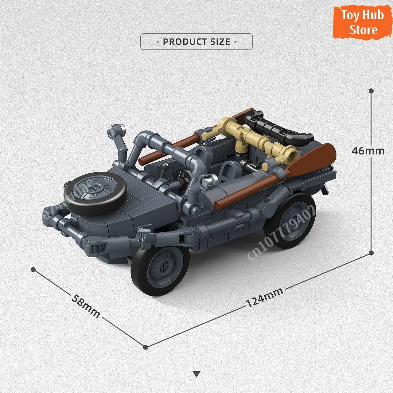 Modello Militare Tedesco Tipo 166 Schwimmwagen della Seconda Guerra Mondiale in Scala 1:35, Giocattolo Educativo per Appassionati, Regalo per Bambini