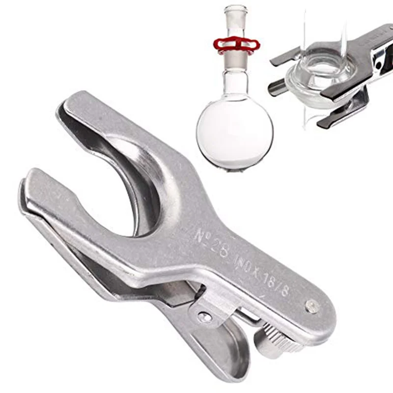 

Upgraded 6PCS Lab Clamp, Stainless Steel Pinch Clamp Beaker Holder Flask Clamp Metal Lab Clamp Spherical Joint Clamp