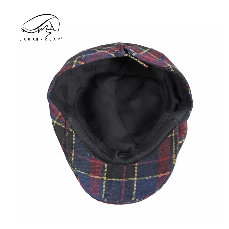 Men Women Beret Cotton Flat Cap Ivy Gatsby Newsboy Hat Summer Driving Scally Cap Kpop Vintage Style Plaid Pattern