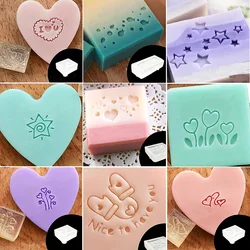 Multiple Styles Flowers Acrylic DIY Soap Stamp Mold Seal For Mini Handmade Soap Making Supplies Kits Personalized Custom Logo