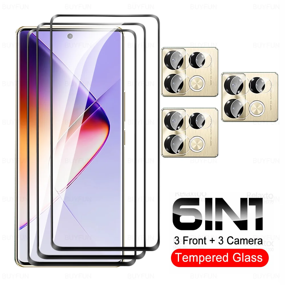 6To1 For Infinix Note 40 Pro 5G Curved Tempered Glass Infini Infinx Note40 Pro+ 40Pro Plus Note40Pro 4G HD Lens Screen Protector