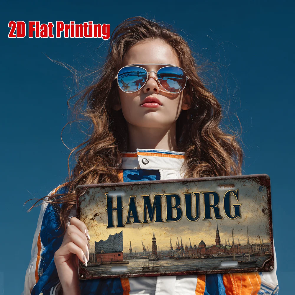 2D Flat, 2D Flat Printing, 1pc, Vintage Metal Sign, for Decorationg Only, Outdoor Wall Art (12