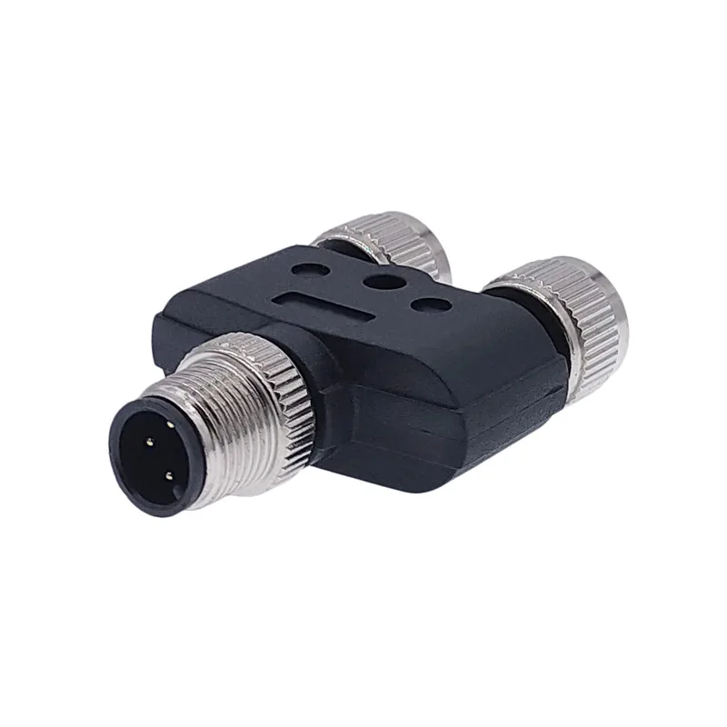 M12 sensor connector male female plug Y shaped conversion plug 4 5 8 pin waterproof connectors