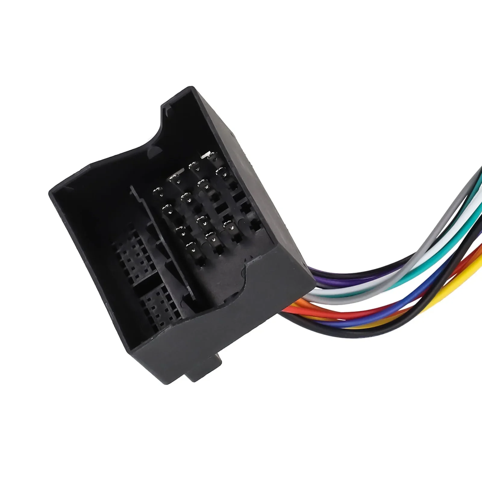 For Bora For Golf Cable Connector Plug Radio Wiring Harness Black Non-deformation Wear-resistant 12V 220mm ABS