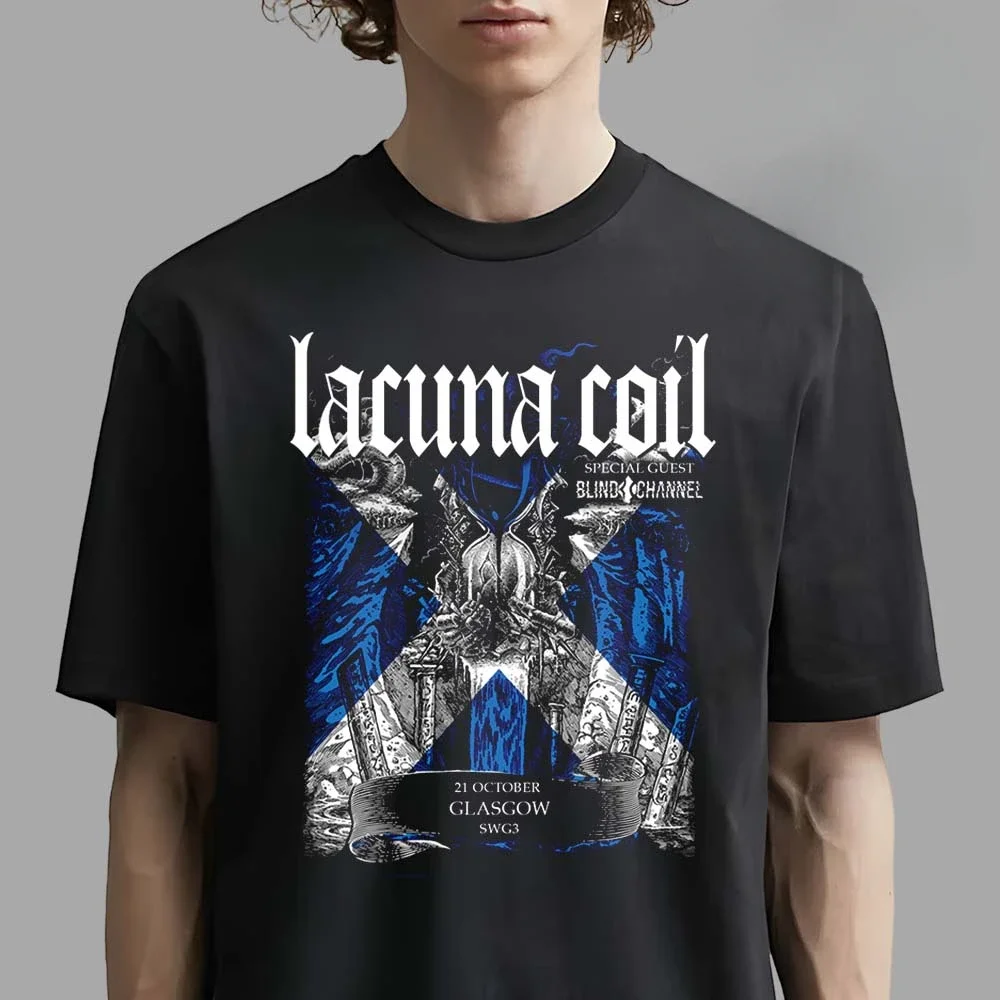 Lacuna Coil with Special Guest Cotton T-shirt Unisex Men Women Fan Essentials Short Sleeve Tops Fashion Brand Summer Casual Tee